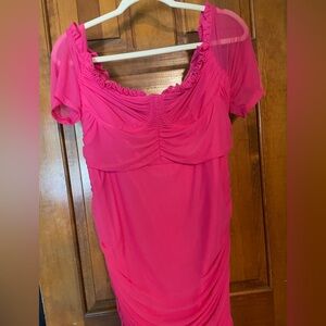 NWOT HOT PINK CLUB DRESS